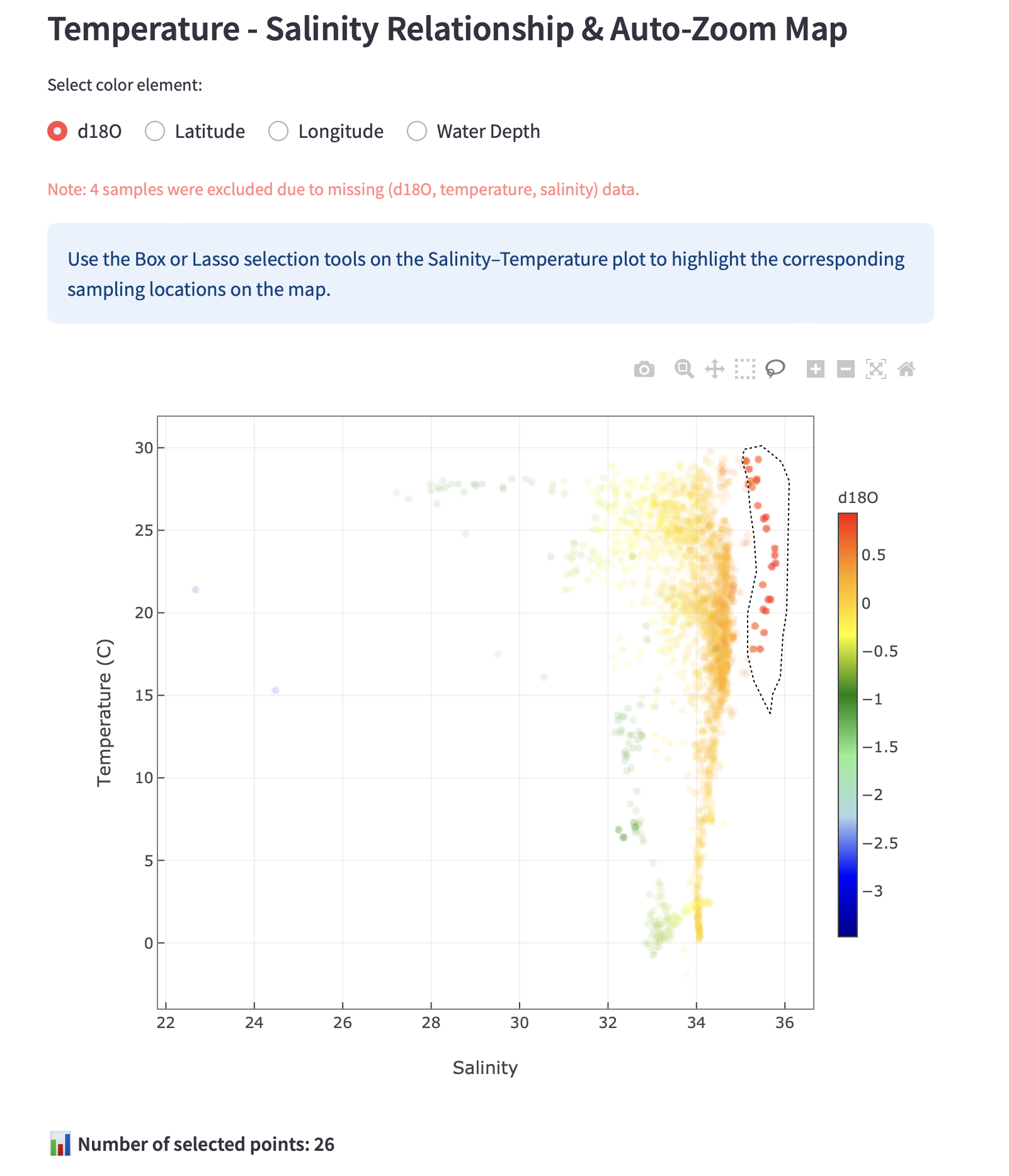 Geographic selection map